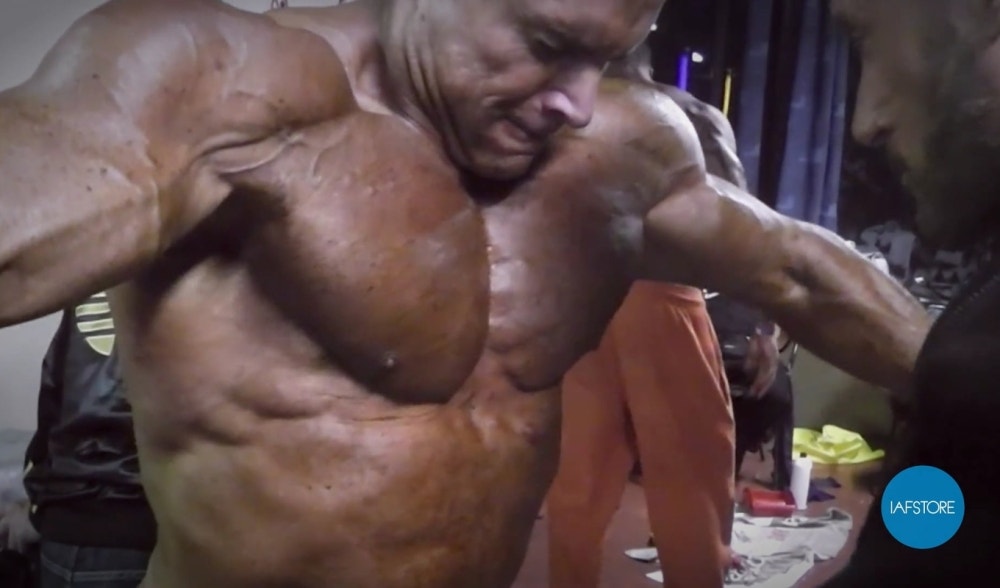 Enrico Frisinghelli Pumping vor der Ludus Maximus 2015